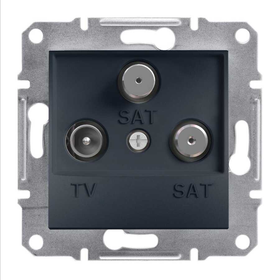 Schneider Electric EPH3600171 EPH3600171 TV-SAT PRİZİ SONLU ÜÇLÜ ANTRASİT