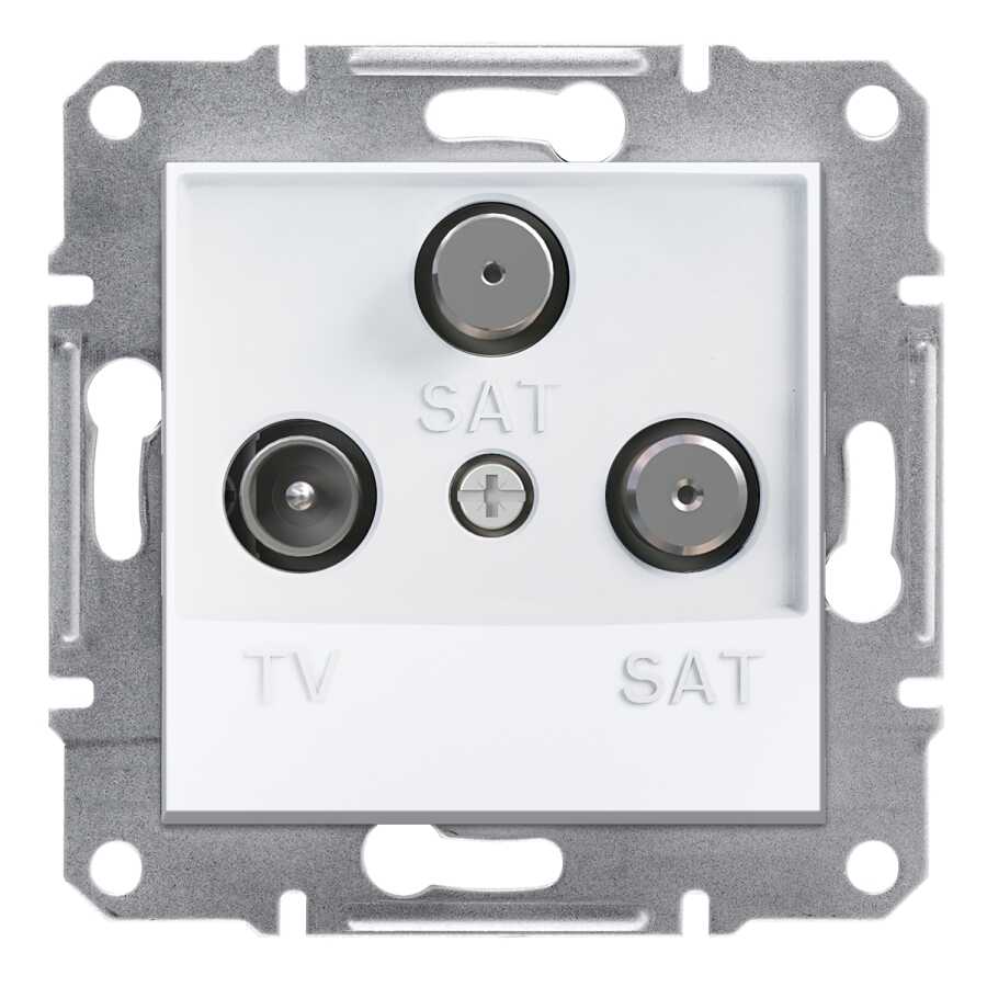 Schneider Electric EPH3670121 EPH3670121 TV-SAT-SAT PRİZ SONLU BEYAZ ÇERÇEVESİZ