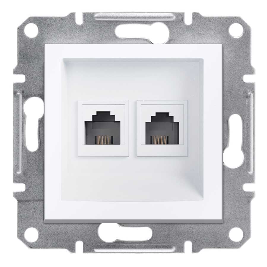 Schneider Electric EPH4270121 EPH4270121 2*RJ11 TLF PRİZİ BEYAZ ÇERÇEVESİZ