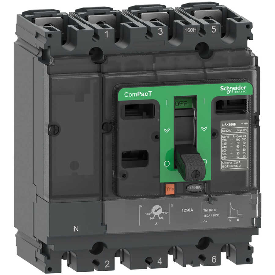 SCHNEIDER C10H6TM063 NSX100H 70kA 4P/3D 63A TMD COMPACT ŞALTER