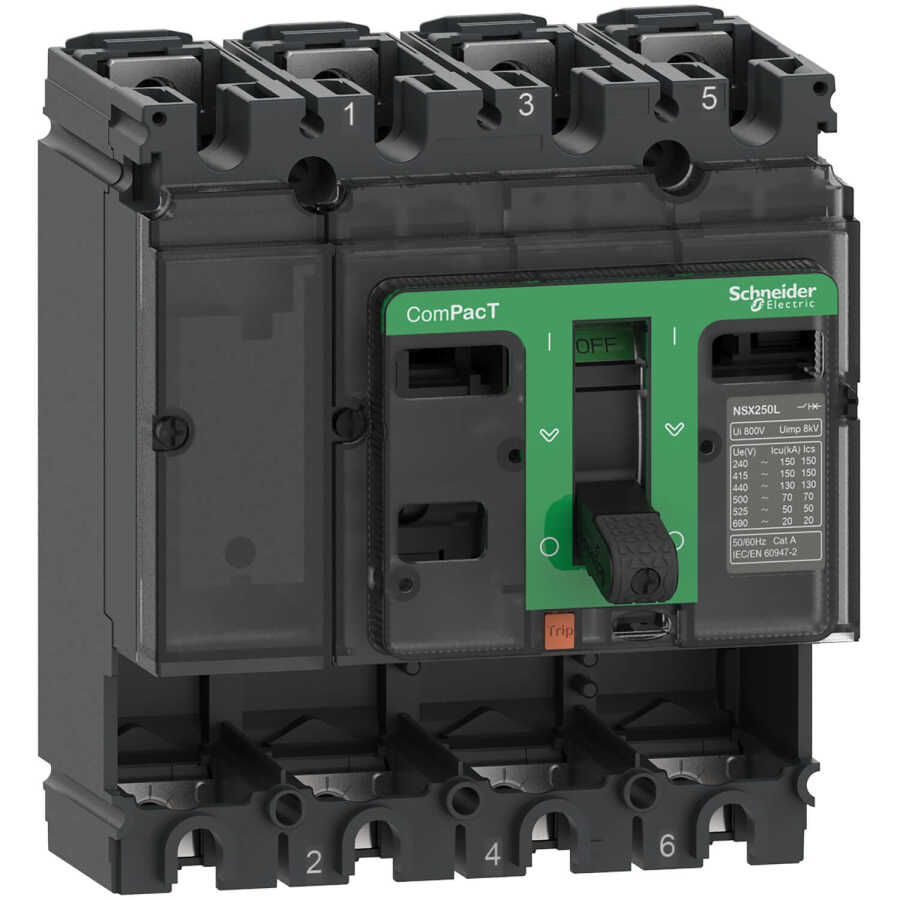 SCHNEIDER C10L4 NSX100L 100A 150kA 4P AC COMPACT ŞALTER ÇERÇEVESİ