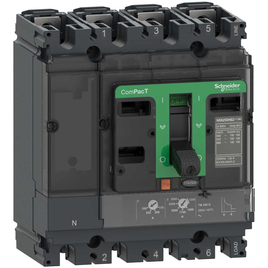 SCHNEIDER C16B4TM160 NSX160B 25kA/415VAC 160A 4P/4D TMD AÇMA COMPACT ÜNİTESİ