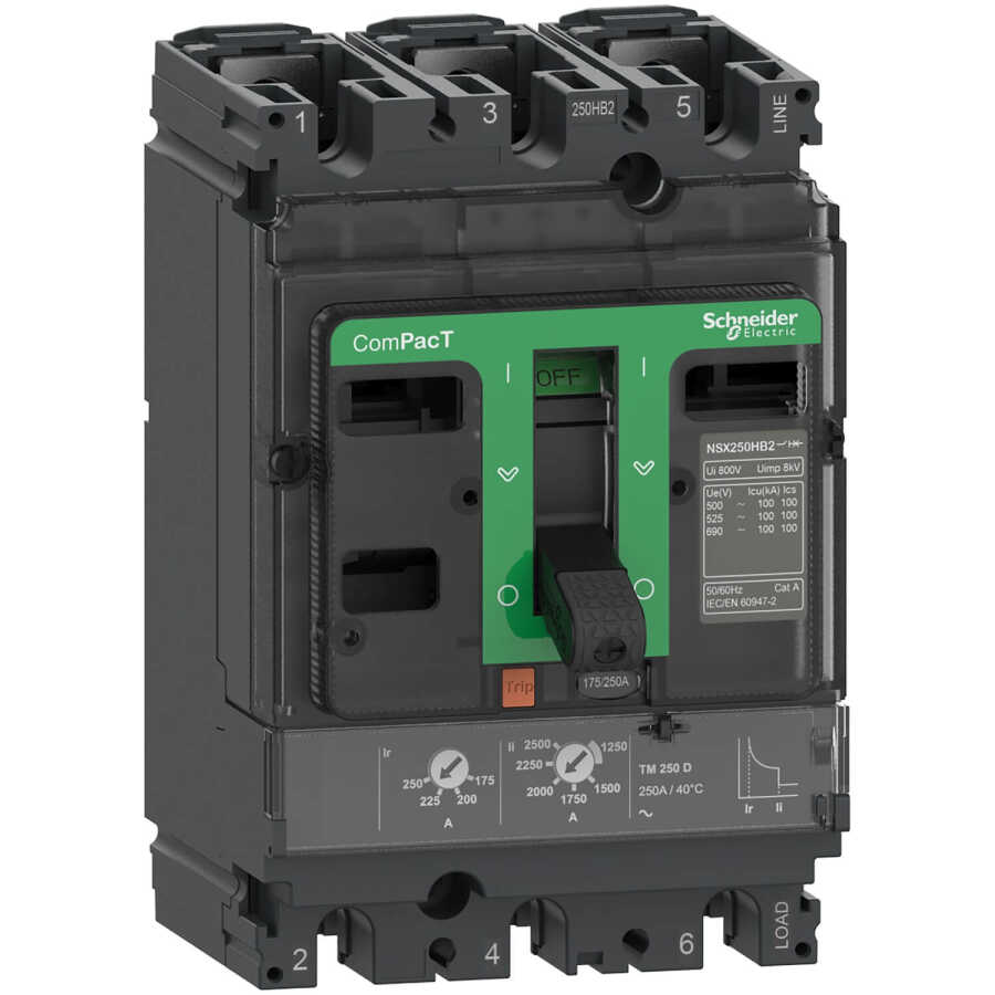 SCHNEIDER C25N3MA220 NSX250N 50kA/415VAC 3P 220A MA TRİP COMPACT ŞALTER