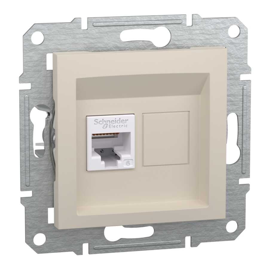 SCHNEIDER EPH4770123 ASFORA TEKLİ KREM ÇERÇEVESİZ RJ45 CAT6 UTP DATA