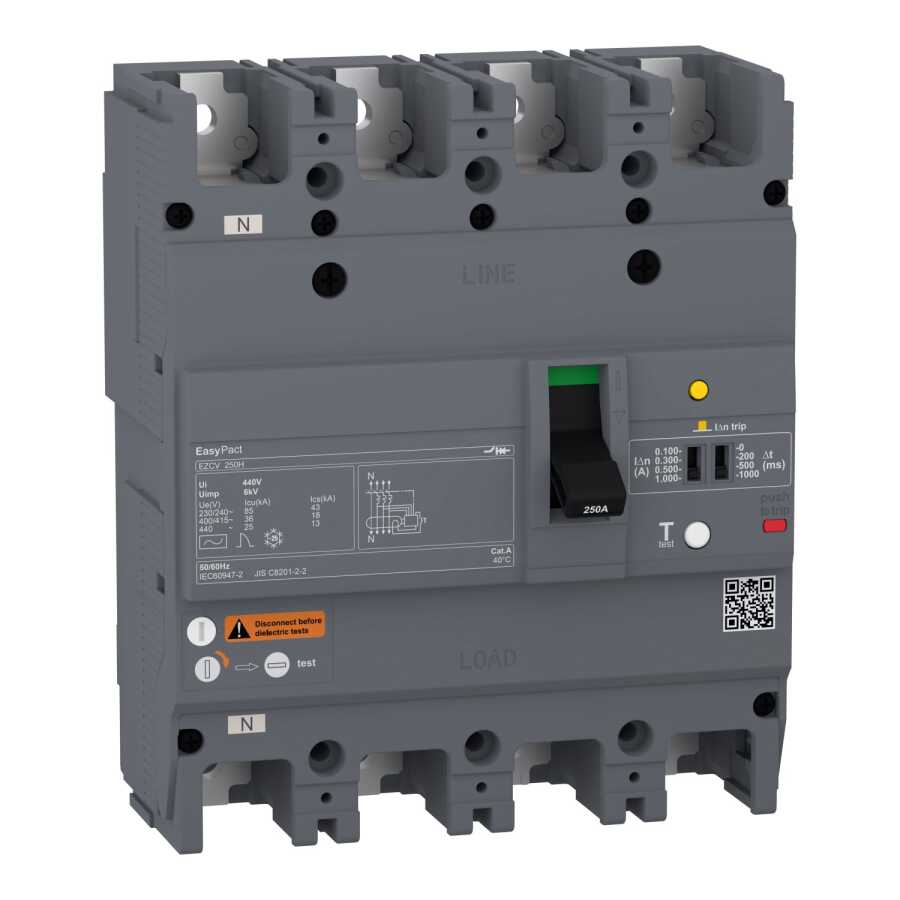 SCHNEIDER EZCV250H4125 Easypact EZCV250H 125A 4P/3D TMD DEVRE KESİCİ