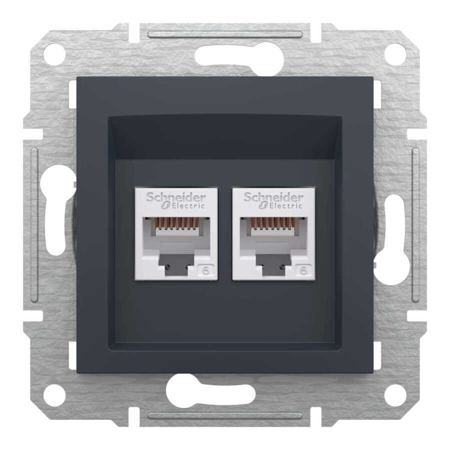 Schneider Electric EPH4800171 EPH4800171 2*RJ45 CAT6-UTP ANTRASİT