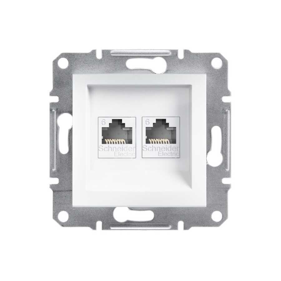 [EPH4870121] Schneider Electric EPH4870121 EPH4870121 2*RJ45 CAT6E UTP PRİZ BEYAZ ÇERÇEVESİZ