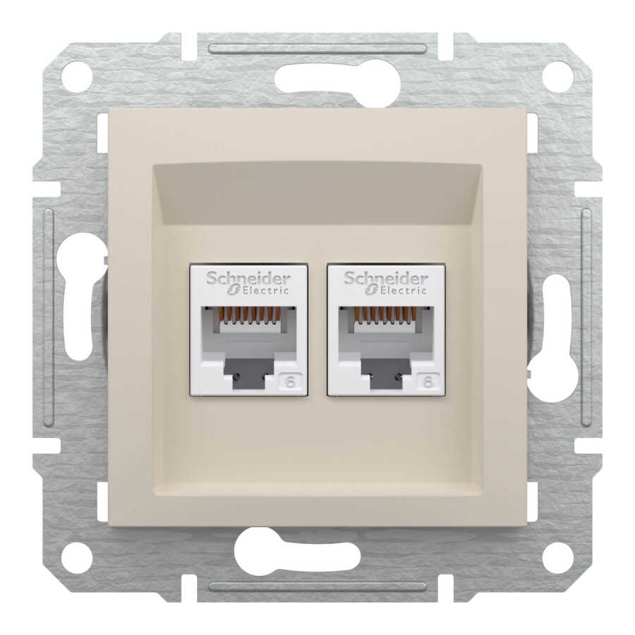 [EPH4870123] Schneider Electric EPH4870123 EPH4870123 2*RJ45 CAT6E UTP PRİZ KREM ÇERÇEVESİZ