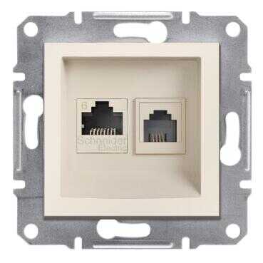 Schneider Electric EPH5270123 EPH5270123 1RJ11+1RJ45 CAT6E UTP KREM ÇERÇEVESİZ
