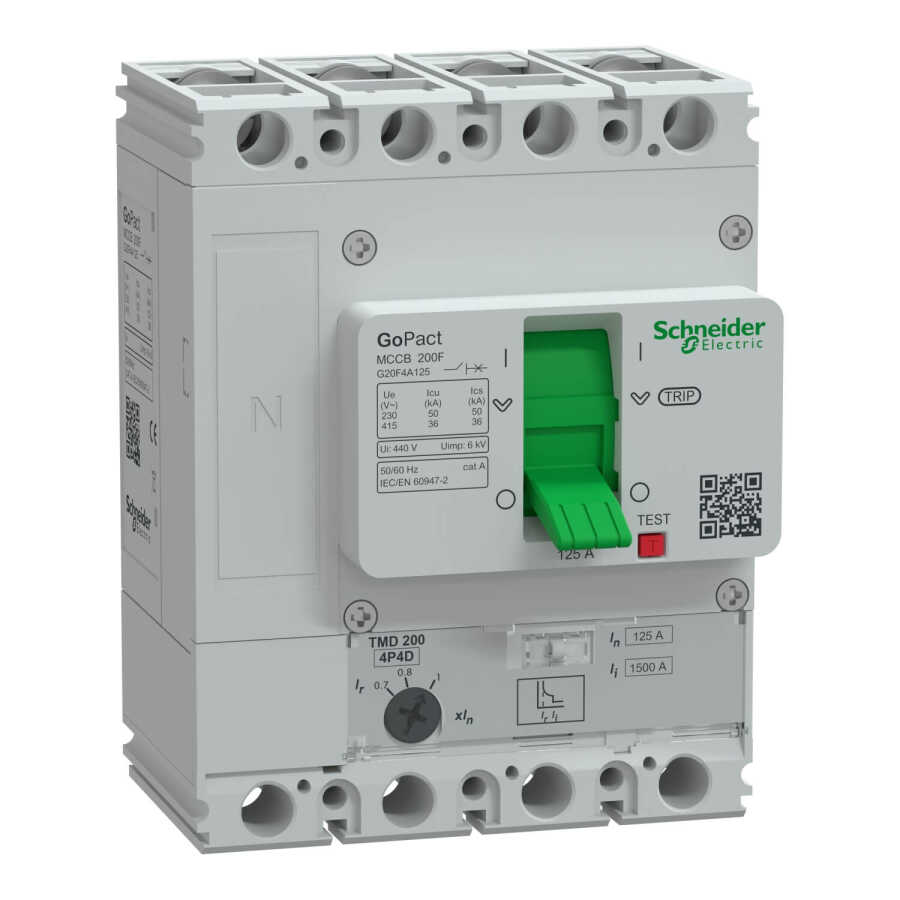 SCHNEIDER G20F4A125 88-125A 36kA 4 KUTUPLU AYARLI TER.MAN.ŞALTER