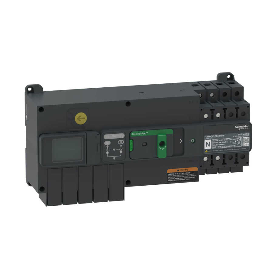 SCHNEIDER TA10D2L0503TPE TA10 50A 2 KUTUPLU LCD TRANSFER ŞALTERİ