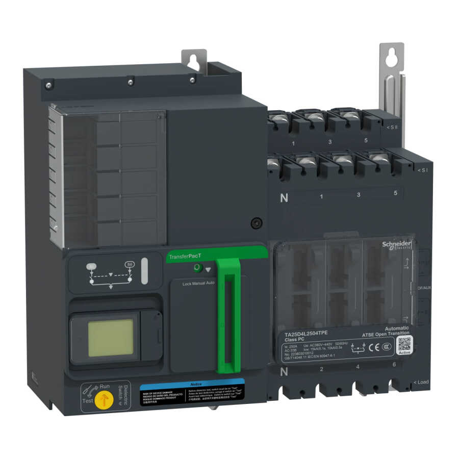 [TA25D3L2004TPE] SCHNEIDER TA25D3L2004TPE TA25 200 3 KUTUPLU 400V LCD TRANSFER ŞALTERİ