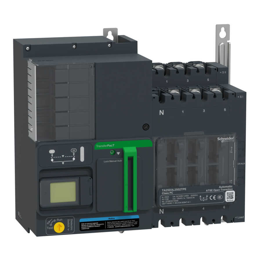 [TA25D3L2502TPE] SCHNEIDER TA25D3L2502TPE TA25 250 3 KUTUPLU 230V LCD TRANSFER ŞALTERİ
