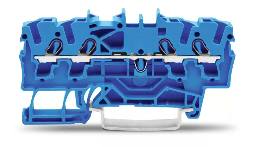 WAGO 2002-1404 2,5 MM MAVİ 4 İLETKENLİ PUSH BUTON GEÇİŞ KLEMENSİ