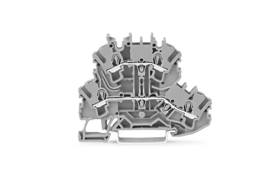 WAGO 2002-2201 2,5-4 MM ÇİFT KATLI GRİ GEÇİŞ KLEMENSİ L/ L