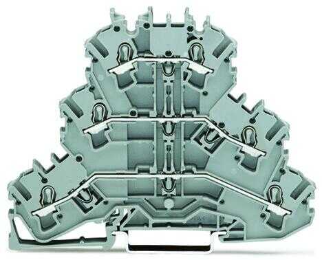 WAGO 2002-3201 2,5-4 MM ÜÇ KATLI GRİ GEÇİŞ KLEMENSİ L/L/L