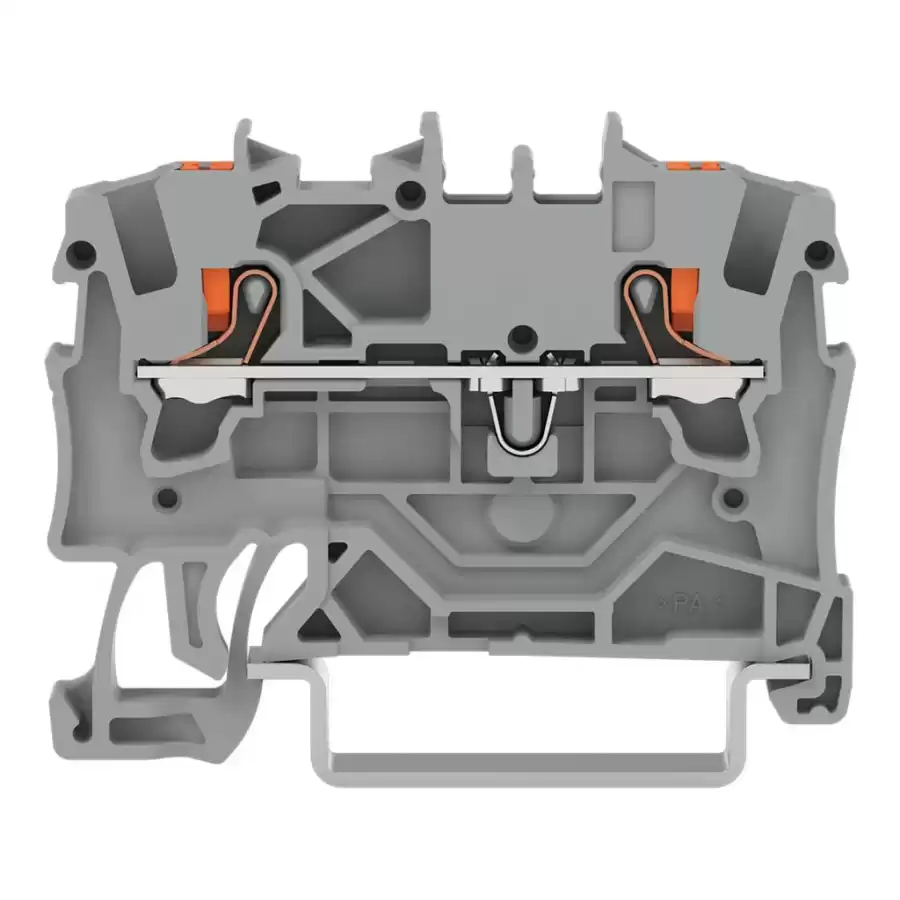 [2201-1201] WAGO 2201-1201 1,5 MM GRİ 2 İLETKENLİ PUSH BUTON GEÇİŞ KLEMENSİ