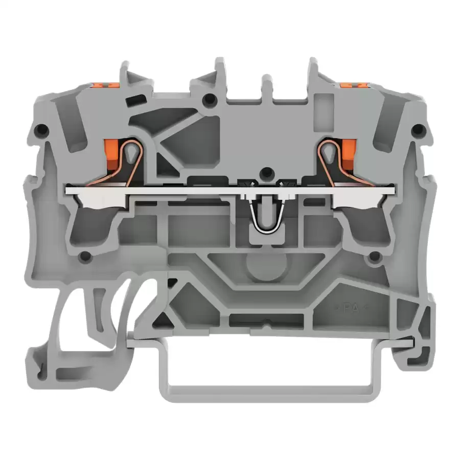 [2202-1201] WAGO 2202-1201 2,5 MM GRİ 2 İLETKENLİ PUSH BUTON GEÇİŞ KLEMENSİ