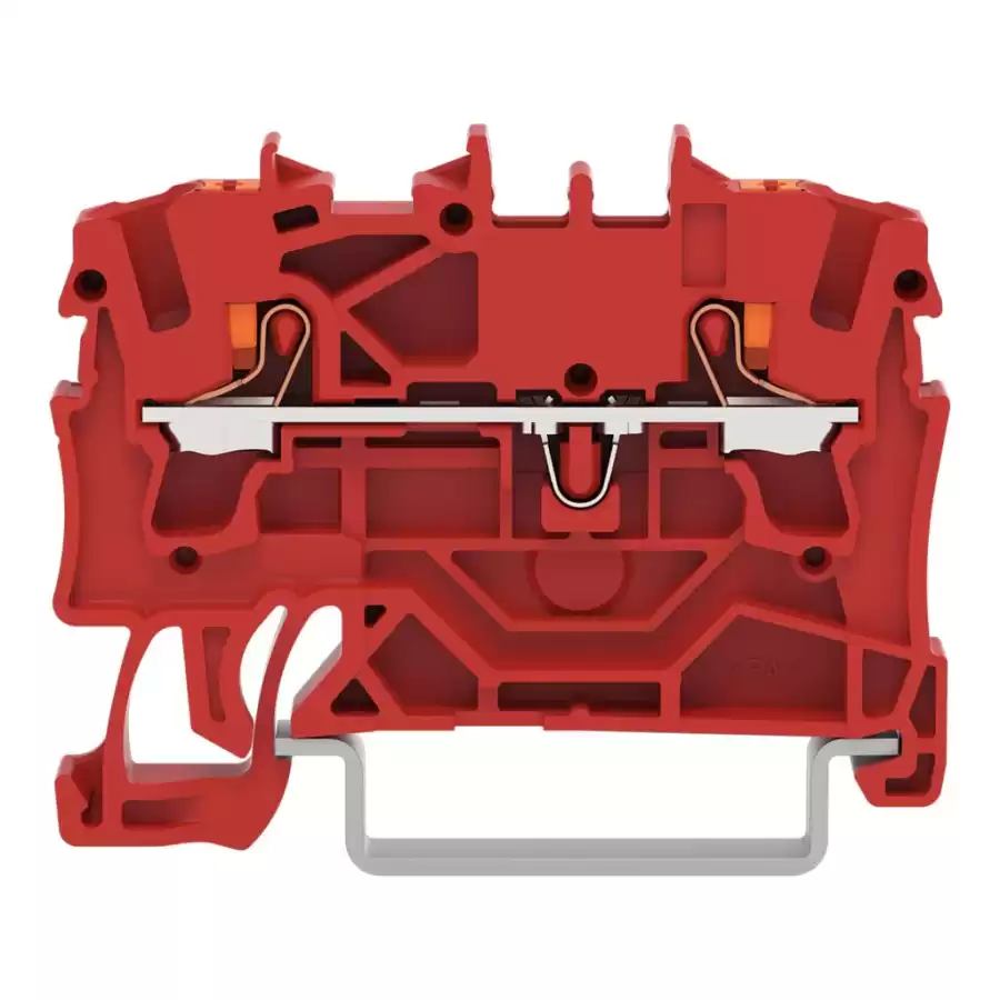 [2202-1203] WAGO 2202-1203 2,5 MM KIRMIZI 2 İLETKENLİ PUSH BUTN GEÇİŞ KLEMENS