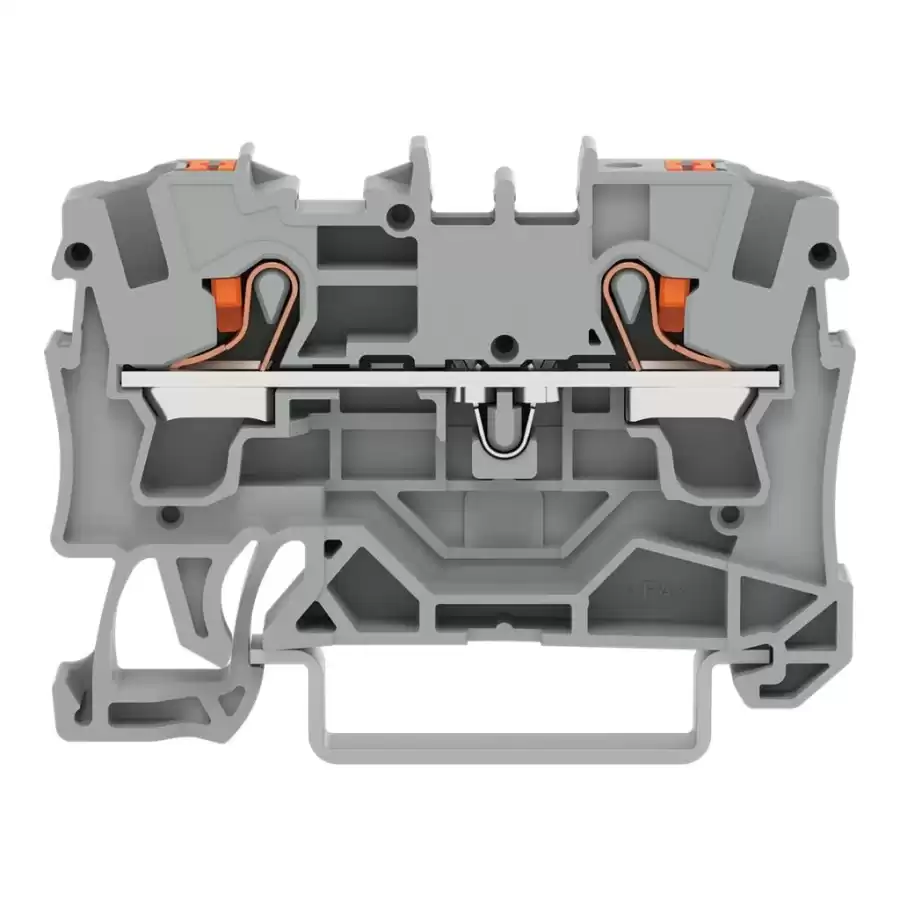 [2204-1201] WAGO 2204-1201 4 MM GRİ 2 İLETKENLİ PUSH BUTON GEÇİŞ KLEMENSİ