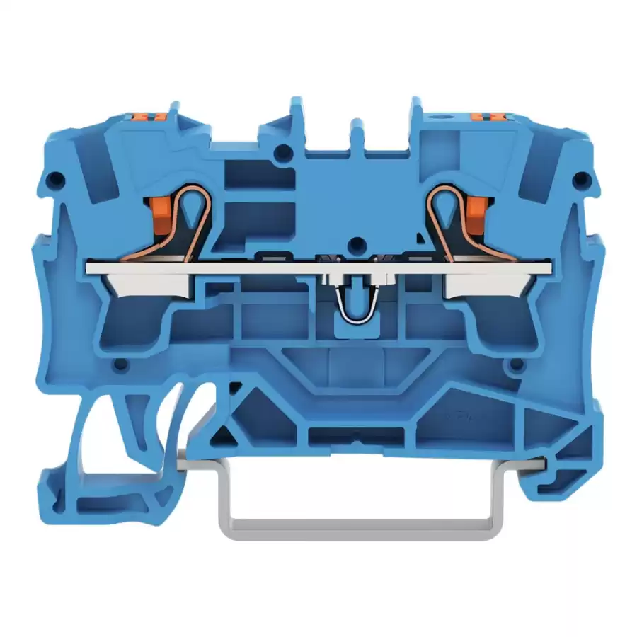 [2204-1204] WAGO 2204-1204 4 MM MAVİ 2 İLETKEN PUSH BUTON GEÇİŞ KLEMENSİ