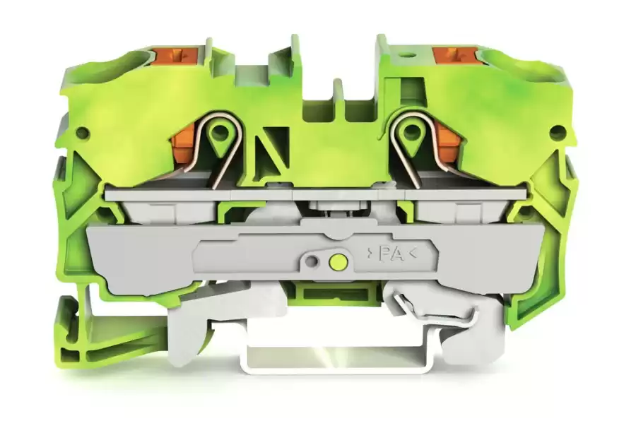[2210-1207] WAGO 2210-1207 10 MM SARI-YEŞİL 2 İLETKENLİ PUSH BUTON KLEMENS