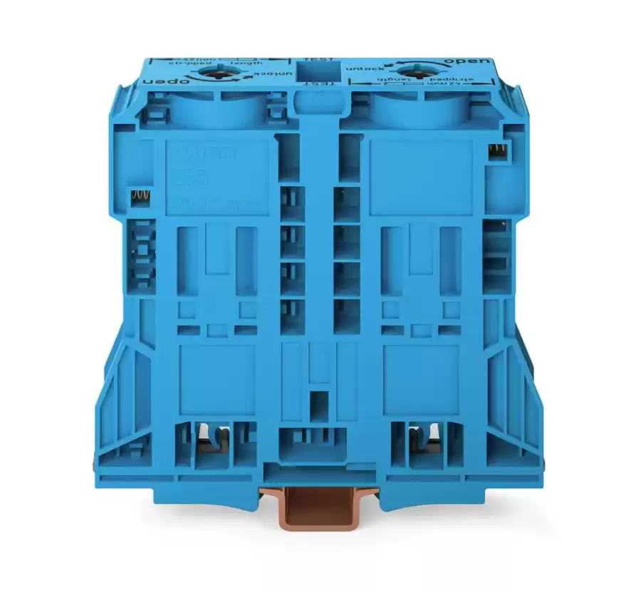 WAGO 285-1184 185 MM MAVİ YÜKSEK AKIM VİDALI GEÇİŞ KLEMENSİ