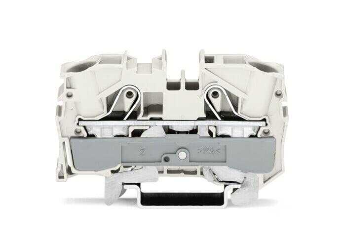 WAGO 2010-1208 10 MM 2 İLETKENLİ BEYAZ BUTONSUZ GEÇİŞ KLEMENSİ