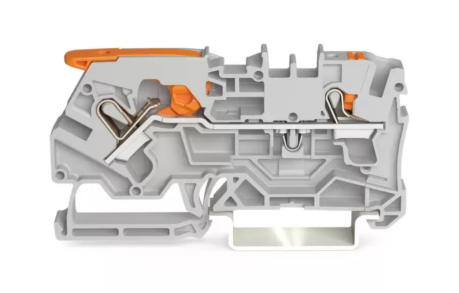 [2104-5201] WAGO 2104-5201 4 MM GRİ 2 İLETKENLİ KOLLU GEÇİŞ KLEMENSİ