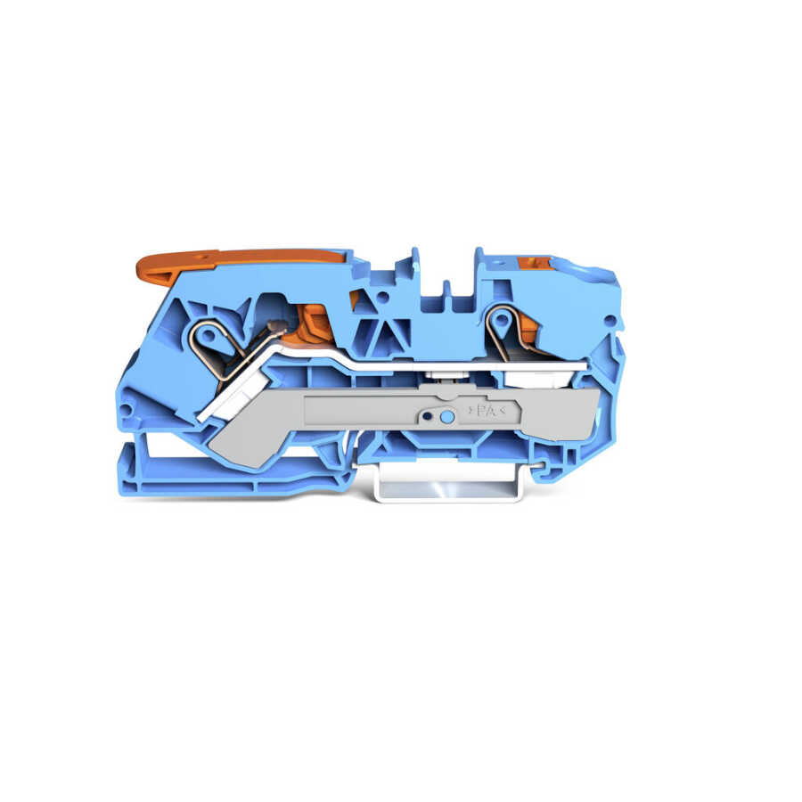 [2110-5204] WAGO 2110-5204 10 MM MAVİ 2 İLETKENLİ KOLLU PUSH BUTON KLEMENSİ