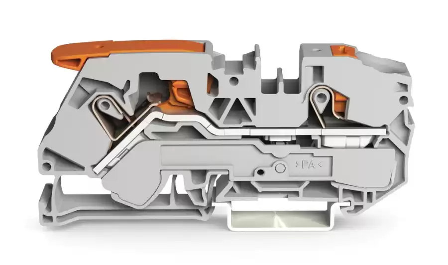 WAGO 2116-5201 16 MM GRİ 2 İLETKENLİ KOLLU PUSH BUTON KLEMENS