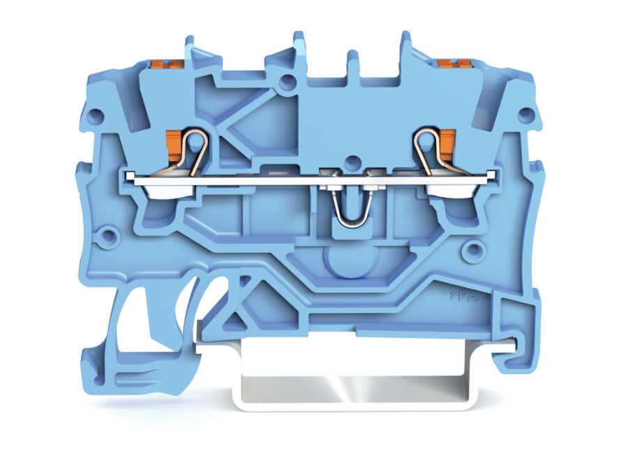 [2200-1204] WAGO 2200-1204 1 MM MAVİ 2 İLETKENLİ PUSH BUTON GEÇİŞ KLEMENS