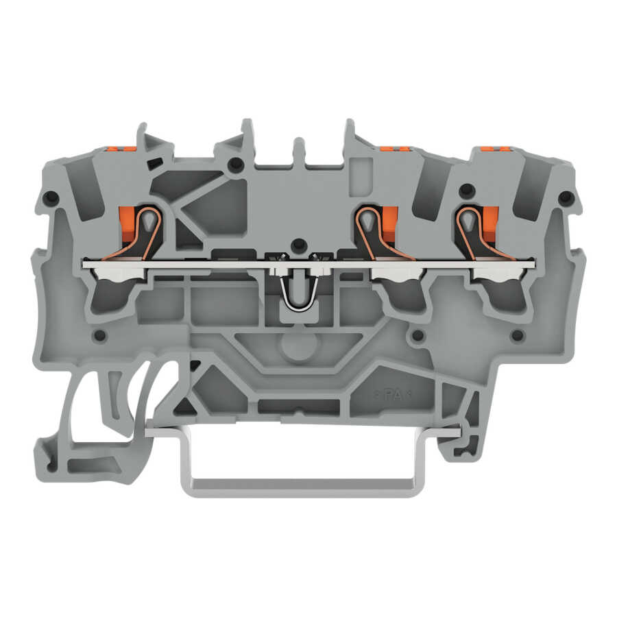 [2201-1301] WAGO 2201-1301 1,5 MM GRİ 3 İLETKENLİ PUSH BUTON GEÇİŞ KLEMENSİ