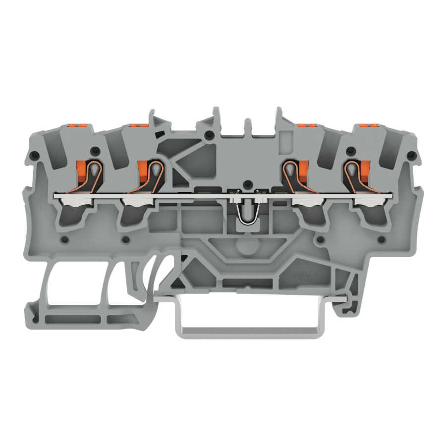 WAGO 2201-1401 1,5 MM GRİ 4 İLETKENLİ PUSH BUTON GEÇİŞ KLEMENSİ