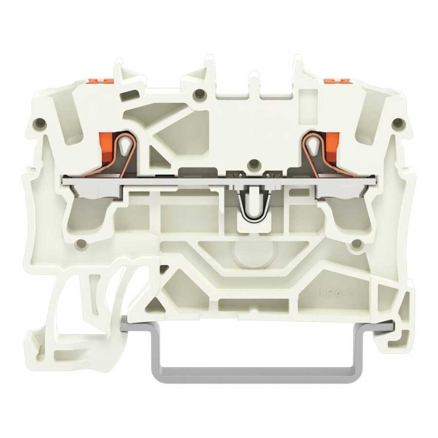 [2202-1209] WAGO 2202-1209 2,5 MM A-GRİ 2 İLETKENLİ PUSH BUTON GEÇŞ KLEMENSİ