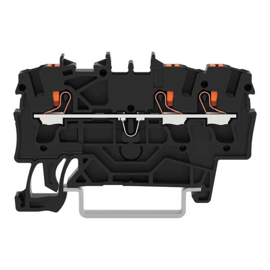 WAGO 2202-1305 2,5 MM SİYAH 3 İLETKENLİ PUSH BUTON GEÇİŞ KLEMENSİ