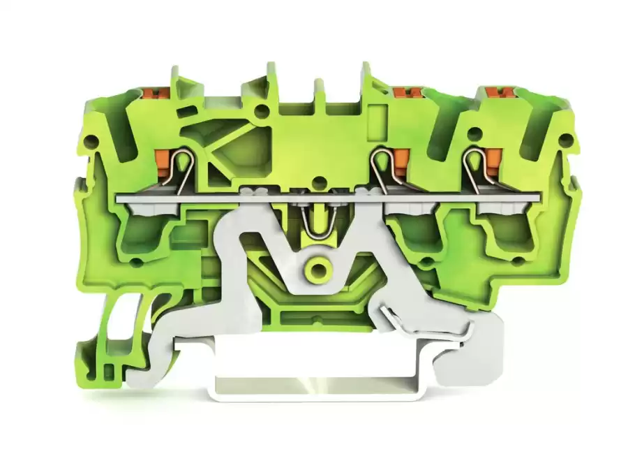 [2202-1307] WAGO 2202-1307 2,5 MM SARI-YEŞİL 3 İLETKENLİ PUSH BUTON KLEMENSİ