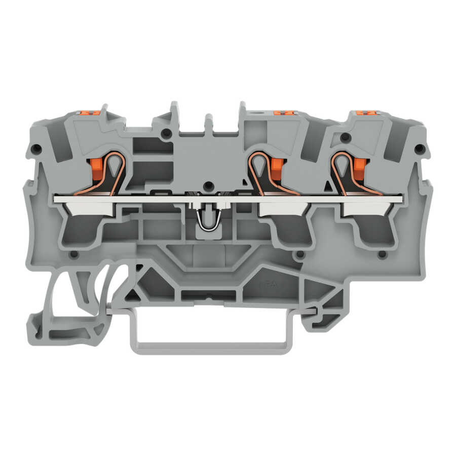 WAGO 2204-1301 4 MM GRİ 3 İLETKENLİ PUSH BUTON GEÇİŞ KLEMENSİ