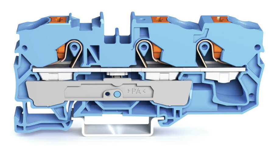 [2210-1304] WAGO 2210-1304 10 MM MAVİ (EX) 3 İLETKENLİ PUSH BUTON KLEMENSİ