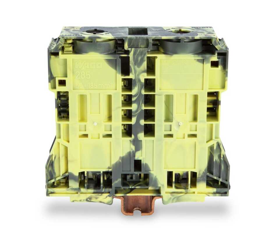 [285-1181] WAGO 285-1181 185 MM GRİ-SARI YÜKSEK AKIM VİDALI GEÇİŞ KLEMENSİ