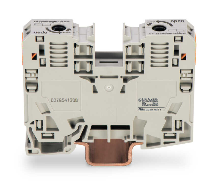 [285-935] WAGO 285-935 35 MM AÇIK GRİ YÜKSEK AKIM VİDALI GEÇİŞ KLEMENSİ