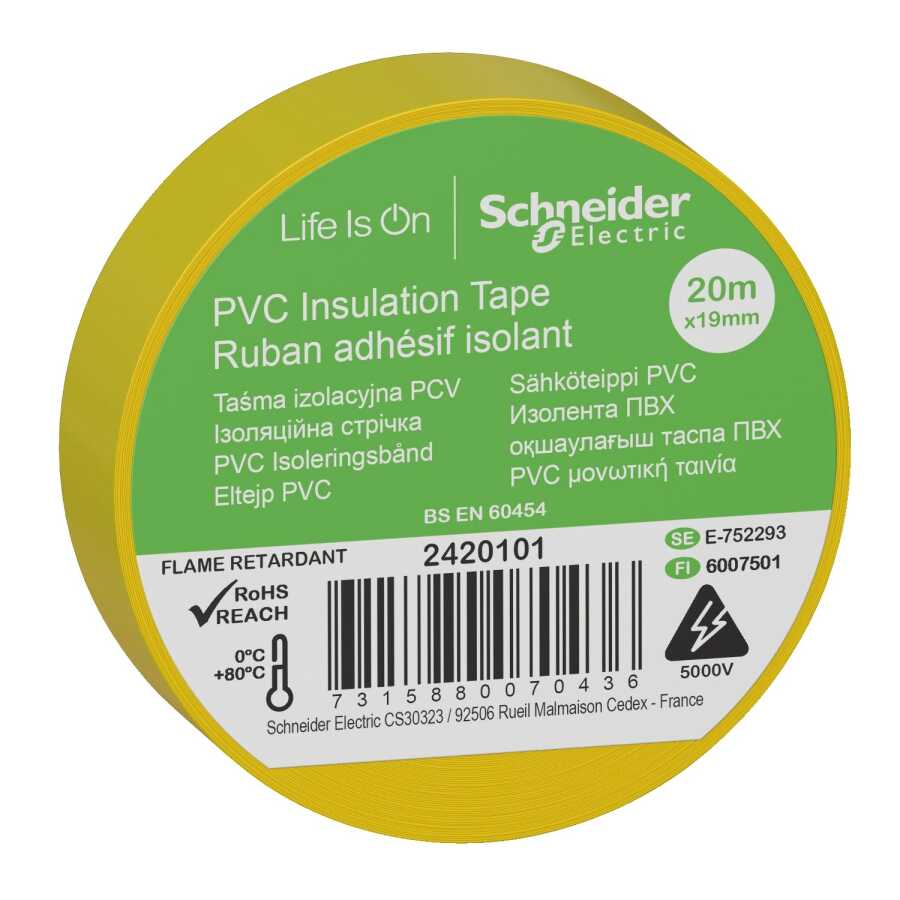 [2420101] SCHNEIDER 2420101 19*20 İZOLEBANT SARI (20 MT)