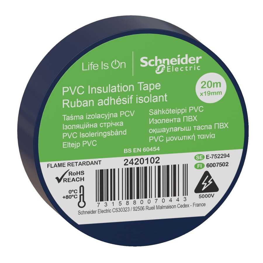 [2420102] SCHNEIDER 2420102 19*20 İZOLEBANT MAVİ (20 MT)