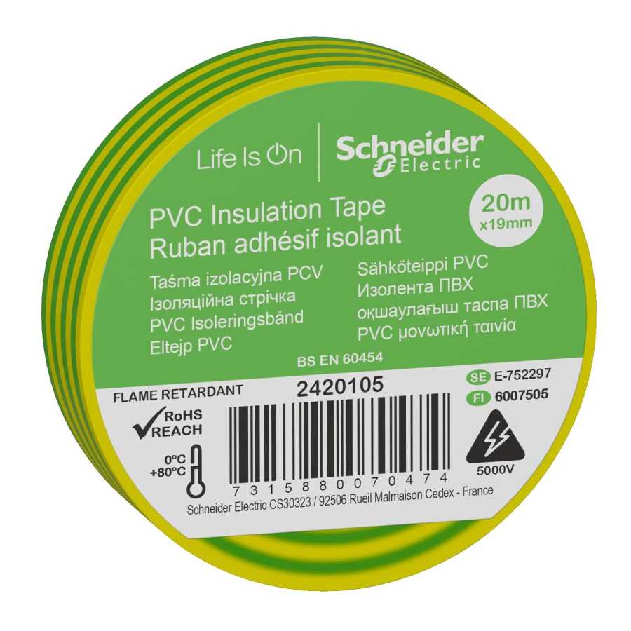 Schneider Electric 2420105 19*20 İZOLEBANT SARI/YEŞİL (20 MT)