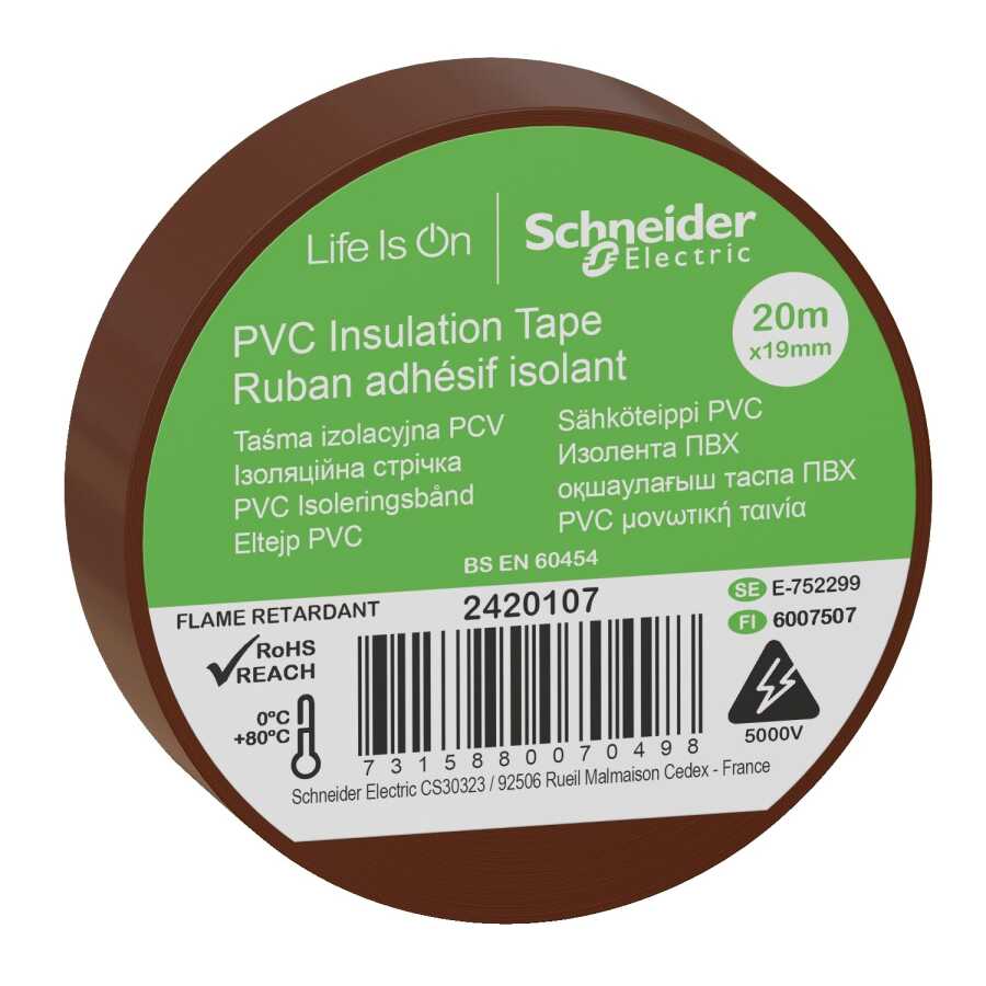 [2420107] SCHNEIDER 2420107 19*20 İZOLEBANT KAHVERENGİ (20 MT)