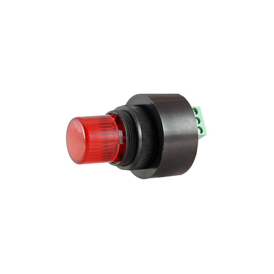 Ø28 PANO MONTAJ LED BUZZER KESİK / SABİT SES KLEMENS MS 1207.3-24VDC
