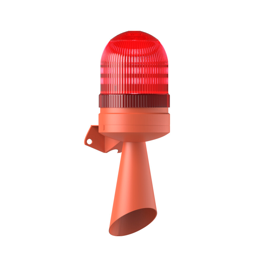 LED FLAŞÖR 2 SES BORULU ELEKTRONİK SİREN MS 5826.1.110-220VAC