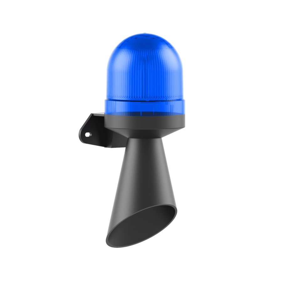 [T10522] Ø70 LED Multifonksiyon 10 Ses Borulu Elektronik Siren Duvar Montaj
