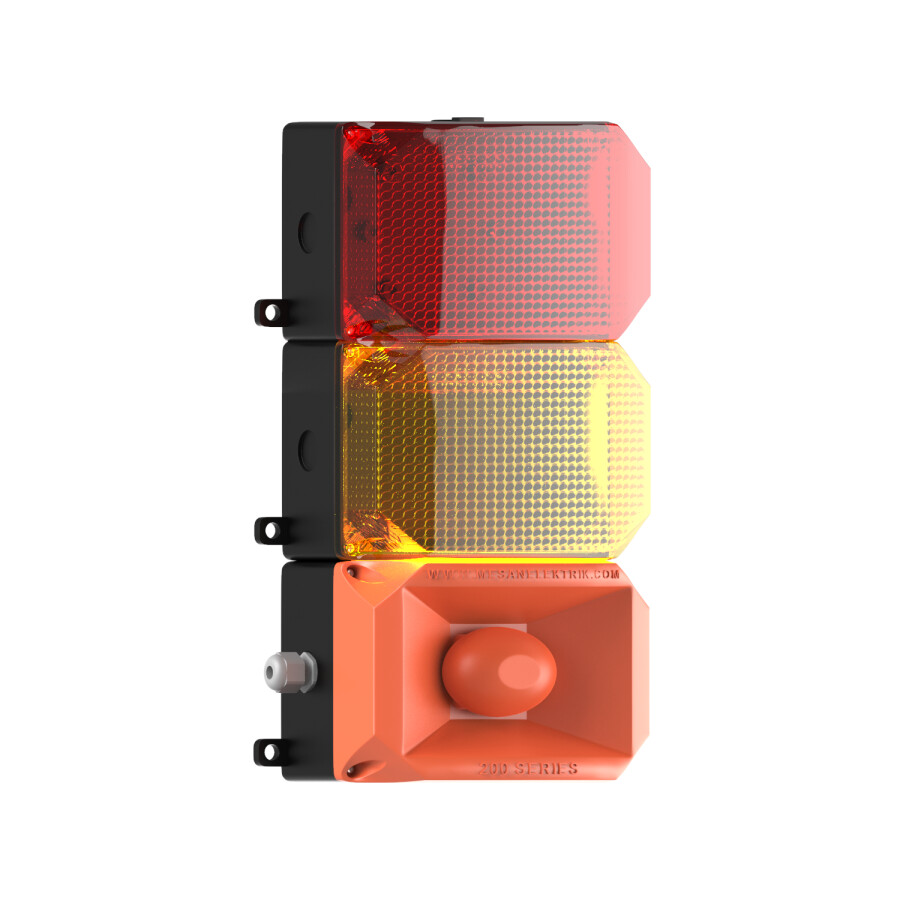 2 KAT KÜP LED MULTİFONKSİYON 43 SES SİREN MS 223.1.3.12-24VDC
