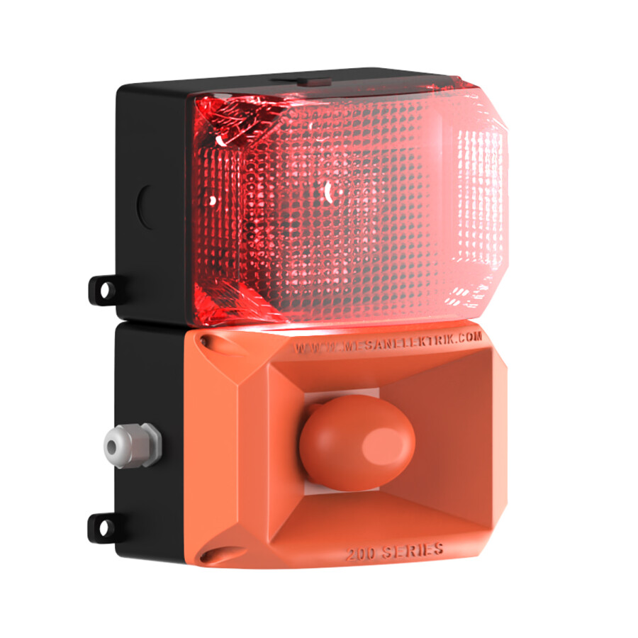 [T8745] KÜP LED MULTİFONKSİYON 43 SES SİREN MS 222.1.12-24VAC/DC